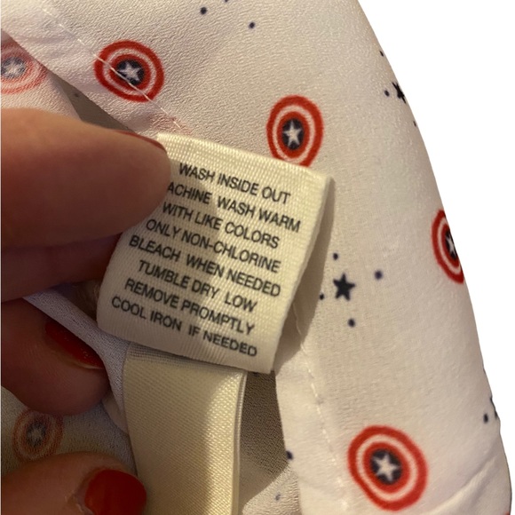 Her Universe Marvel Captain America top with tie - Picture 7 of 11